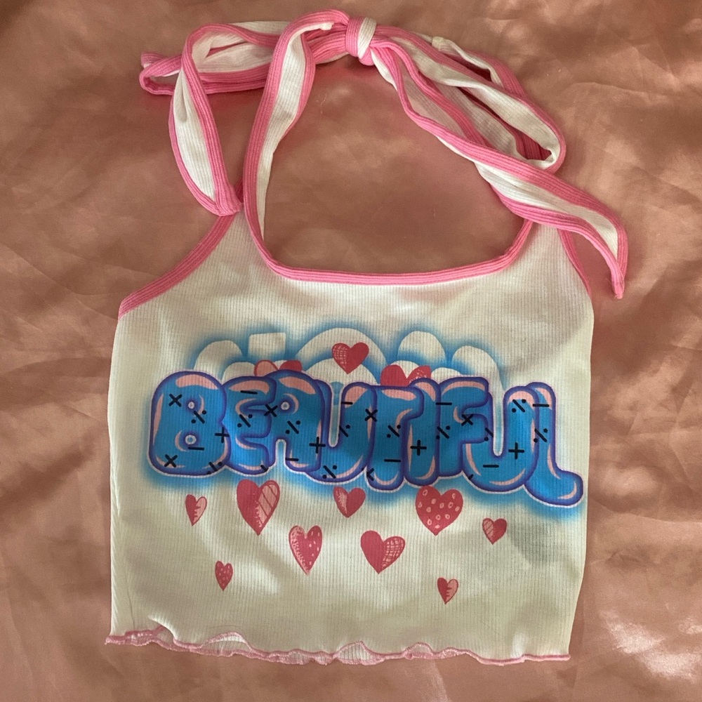 SHEIN XS, “Beautiful” Graphic Tank
